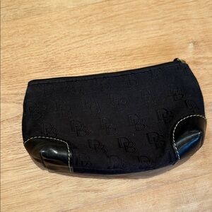 Dooney & Bourke Black Monogram Cosmetic Pouch